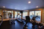 Cardio Room with View of Deer Park Pond